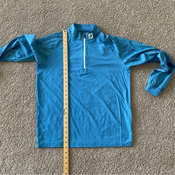 Footjoy 1/4 Zip Golf Midlayer Blue Camo Floral Pullover Mens Sz M - Picture 14 of 14